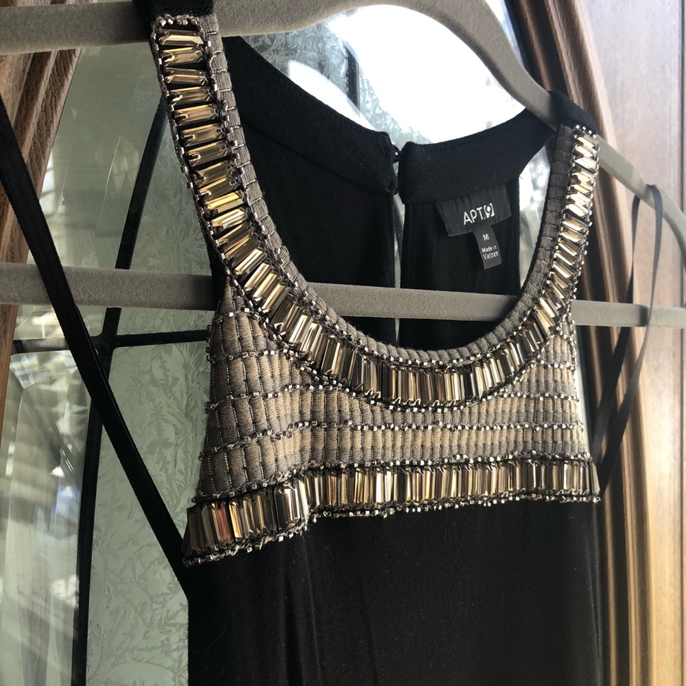 ▪️ Beaded High Neck Maxi Black Dress▪️